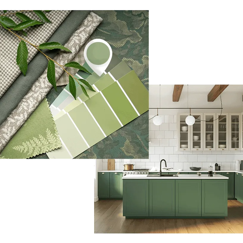 Green Cabinets | Color Interiors