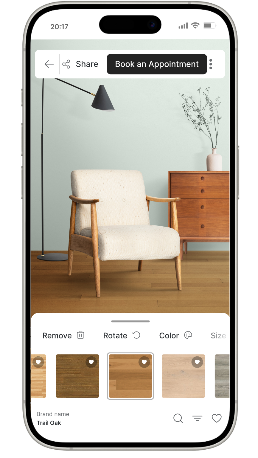 visualizer phone ui | Color Interiors Design Center