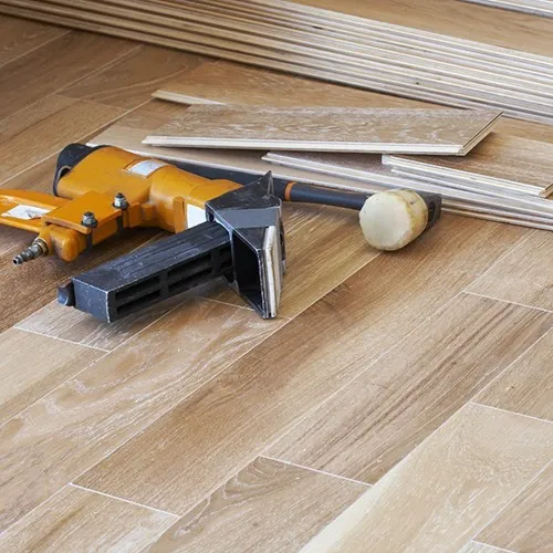 On Hardwood Installation Day | Color Interiors Design Center